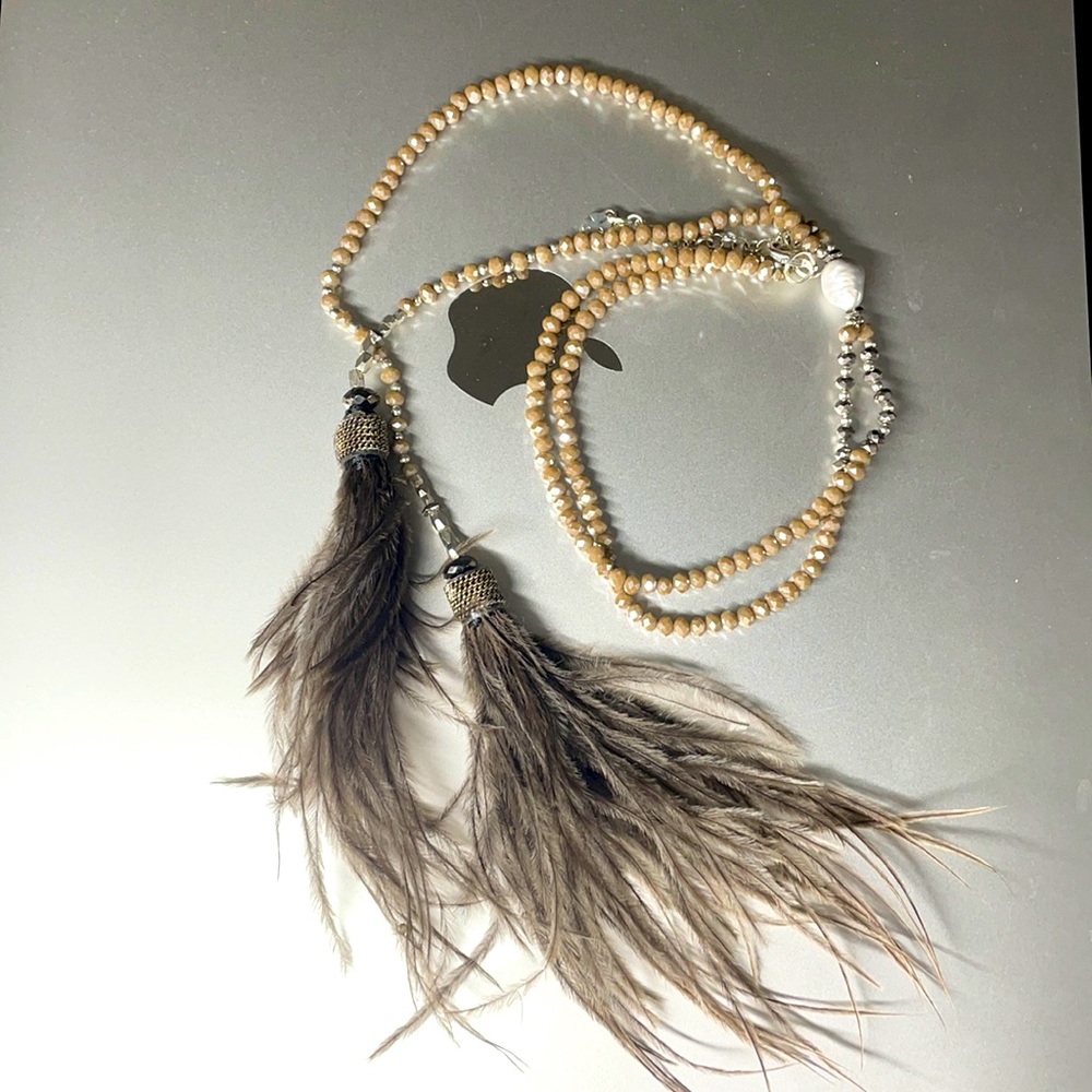 Lucky Brand Feather Necklace